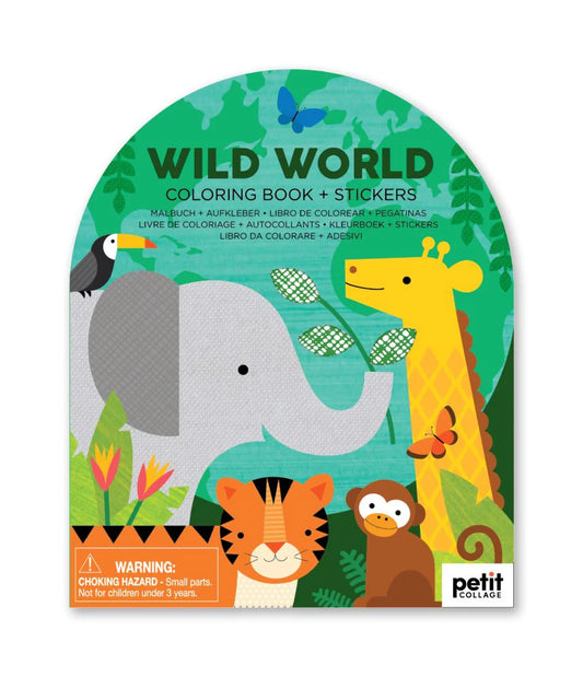 Wild World Colouring Book and Stickers