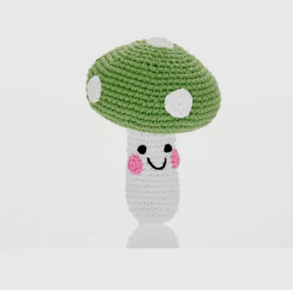 Toadstool Rattle - Apple Green