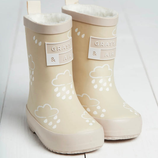 Colour Changing Kids Wellies - Stone