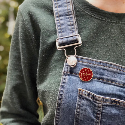 I Believe pin badge - Red