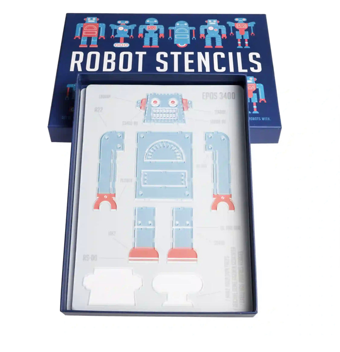 Draw your own robots stencil set