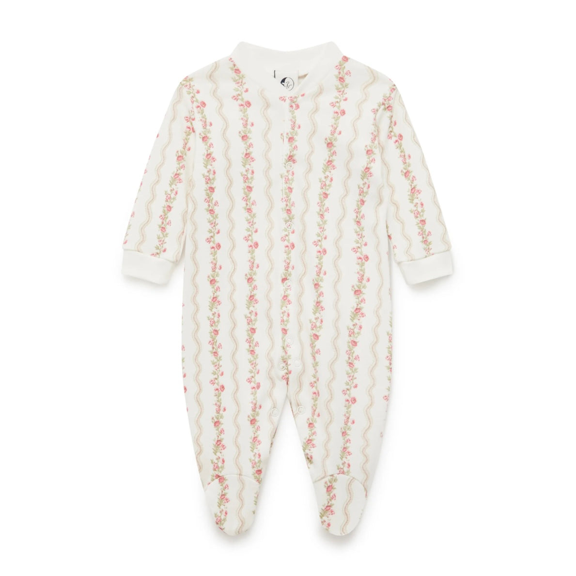 Baby Sleepsuit Floral Stripe