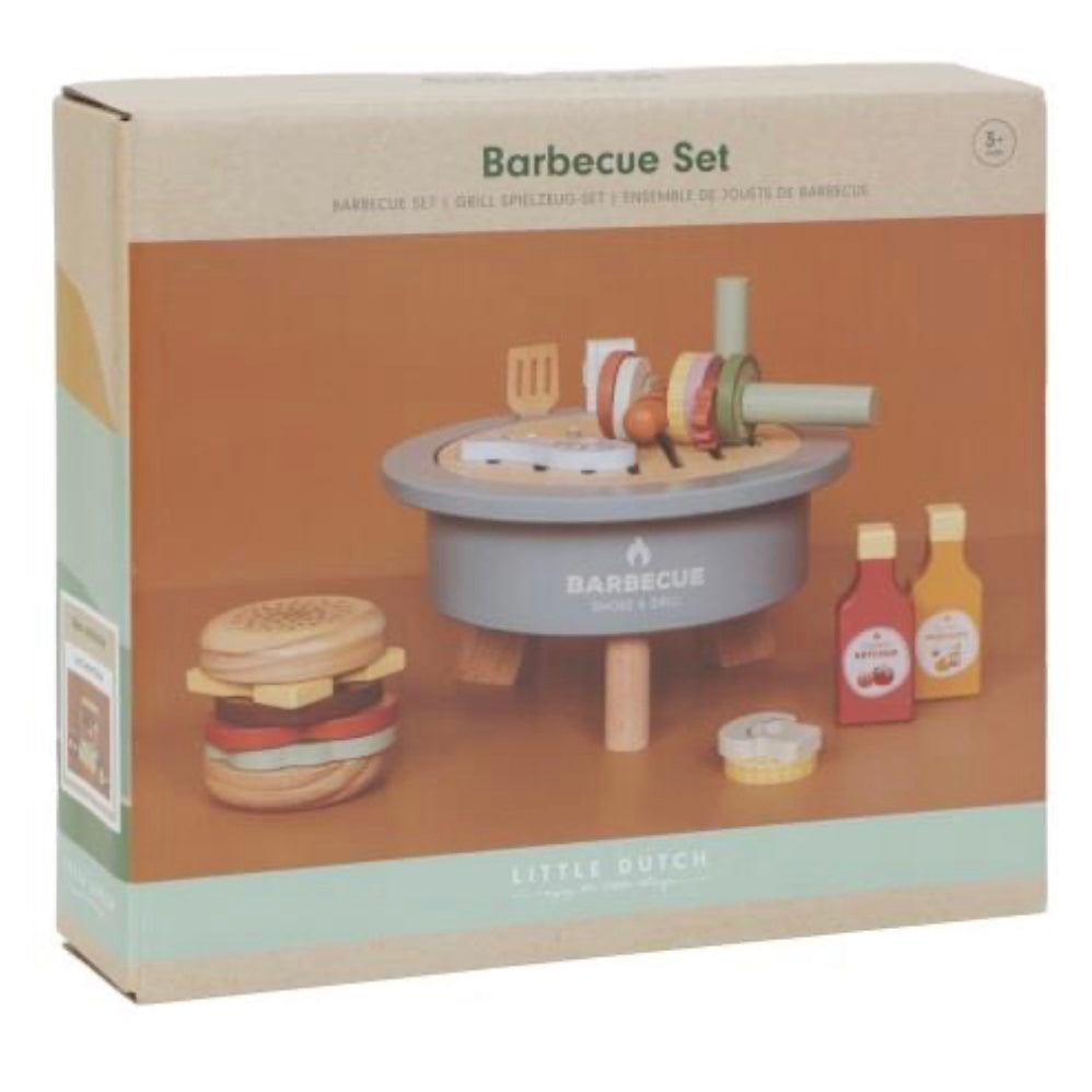 Little Dutch Wooden Barbecue Play Set