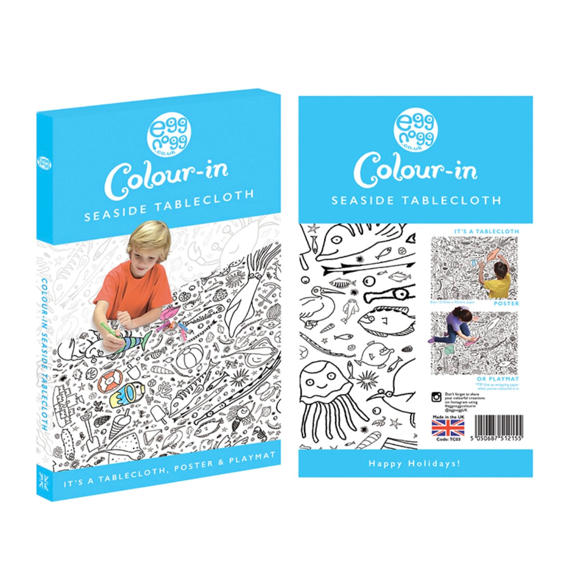 Giant colouring in poster/tablecloth - Seaside