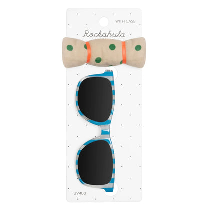Two Tone Stripy Blue Sunglasses