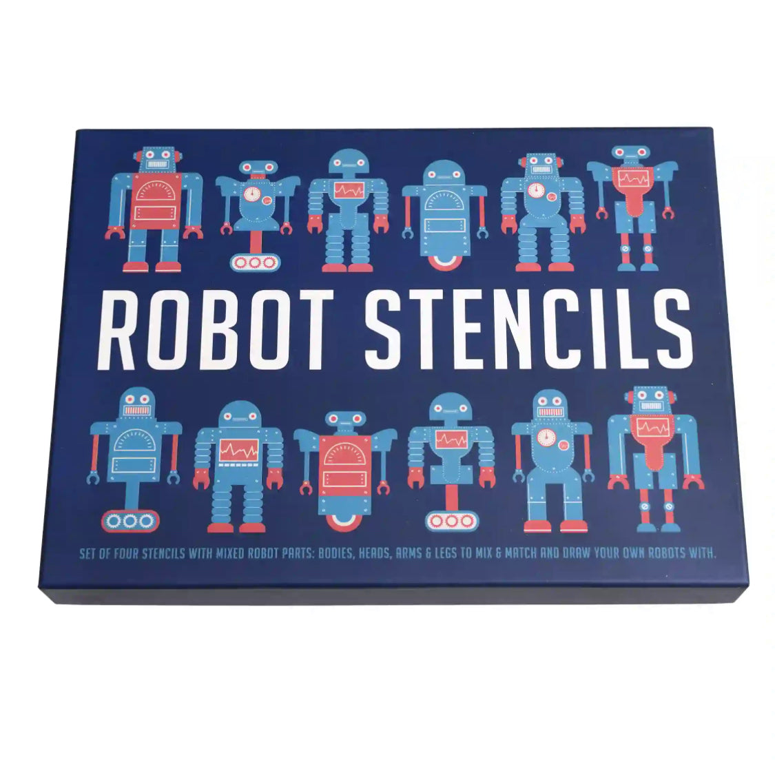 Draw your own robots stencil set