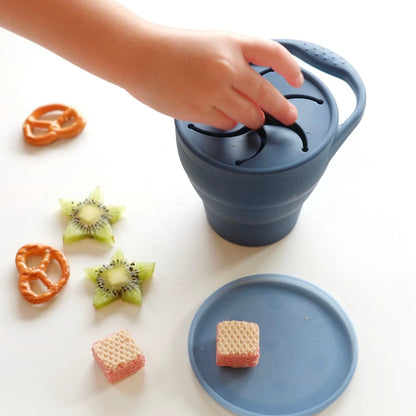 Navy Collapsable Snack Pot