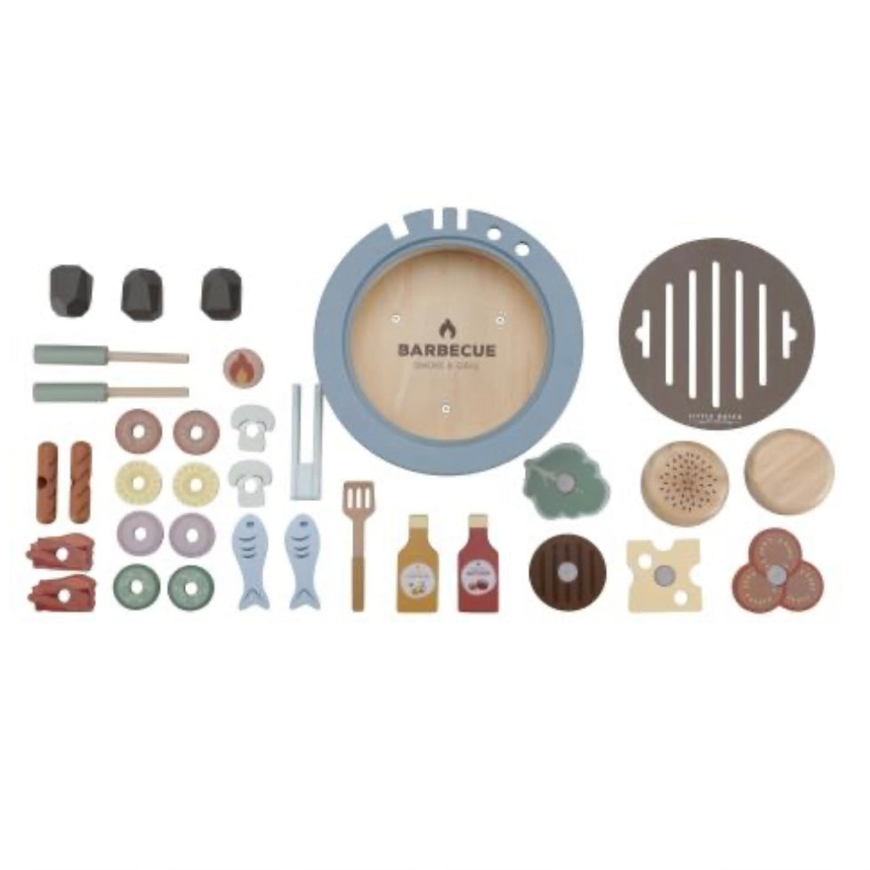 Little Dutch Wooden Barbecue Play Set