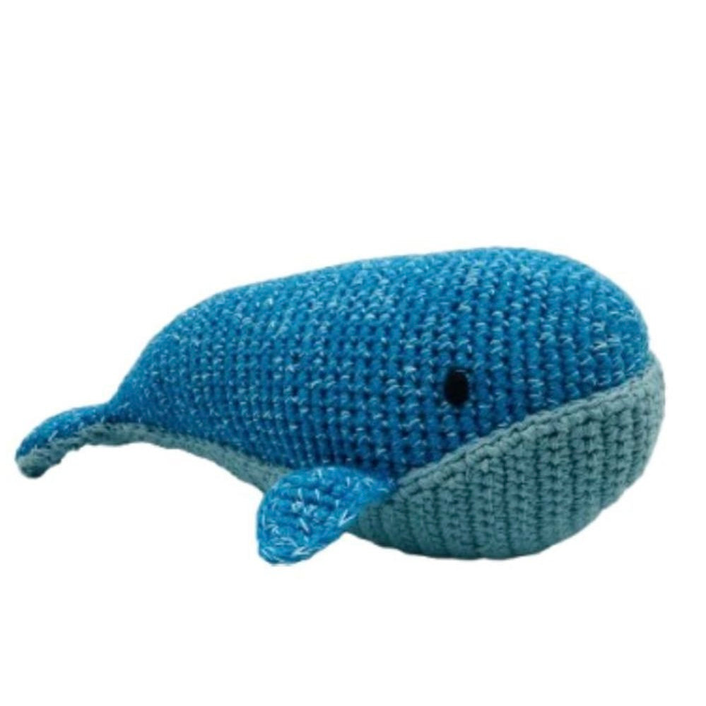 Fair Trade Crochet Whale Baby Rattle