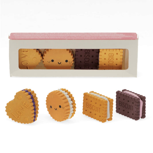 Biscuit Erasers (Set of 4)