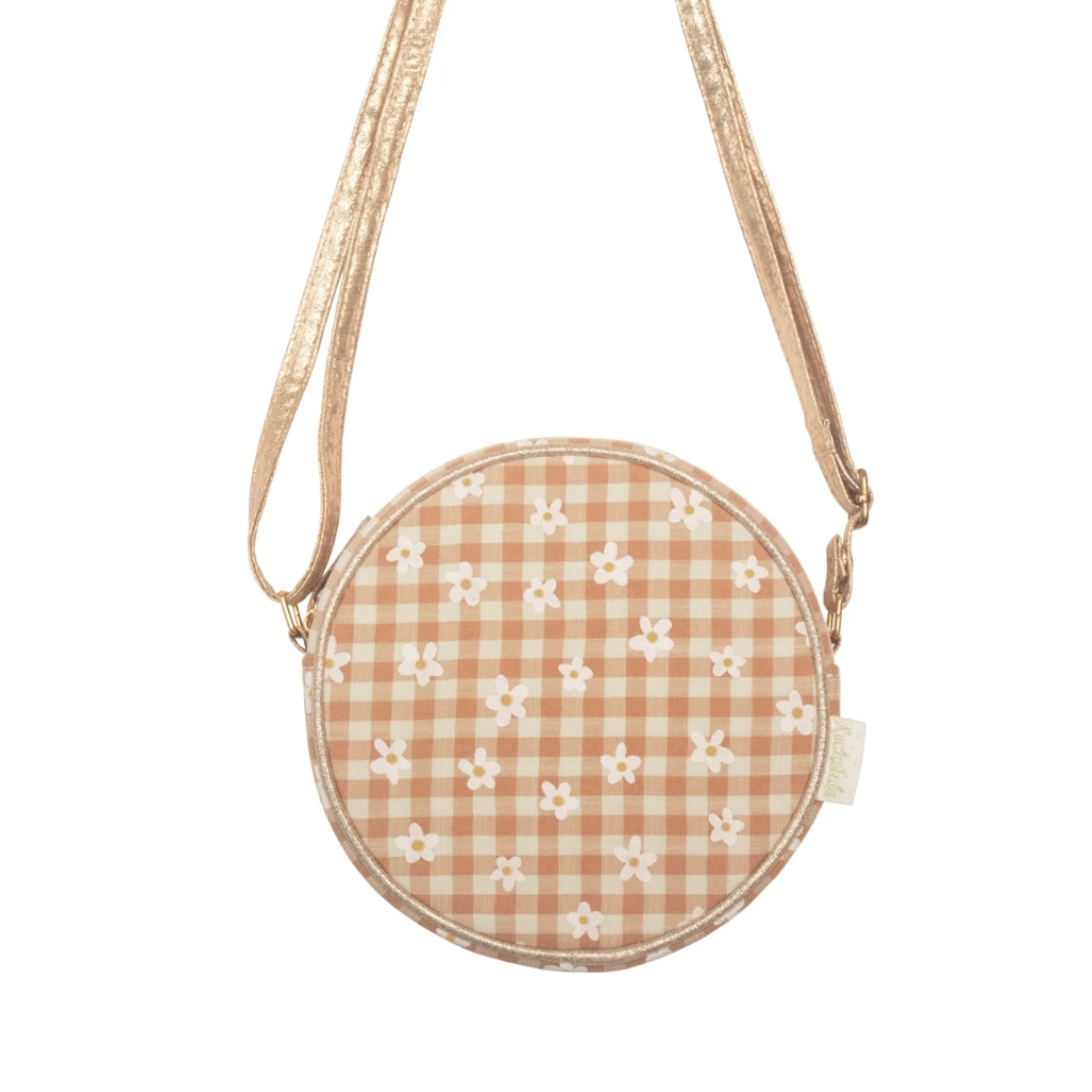 Daisy Gingham Round Bag