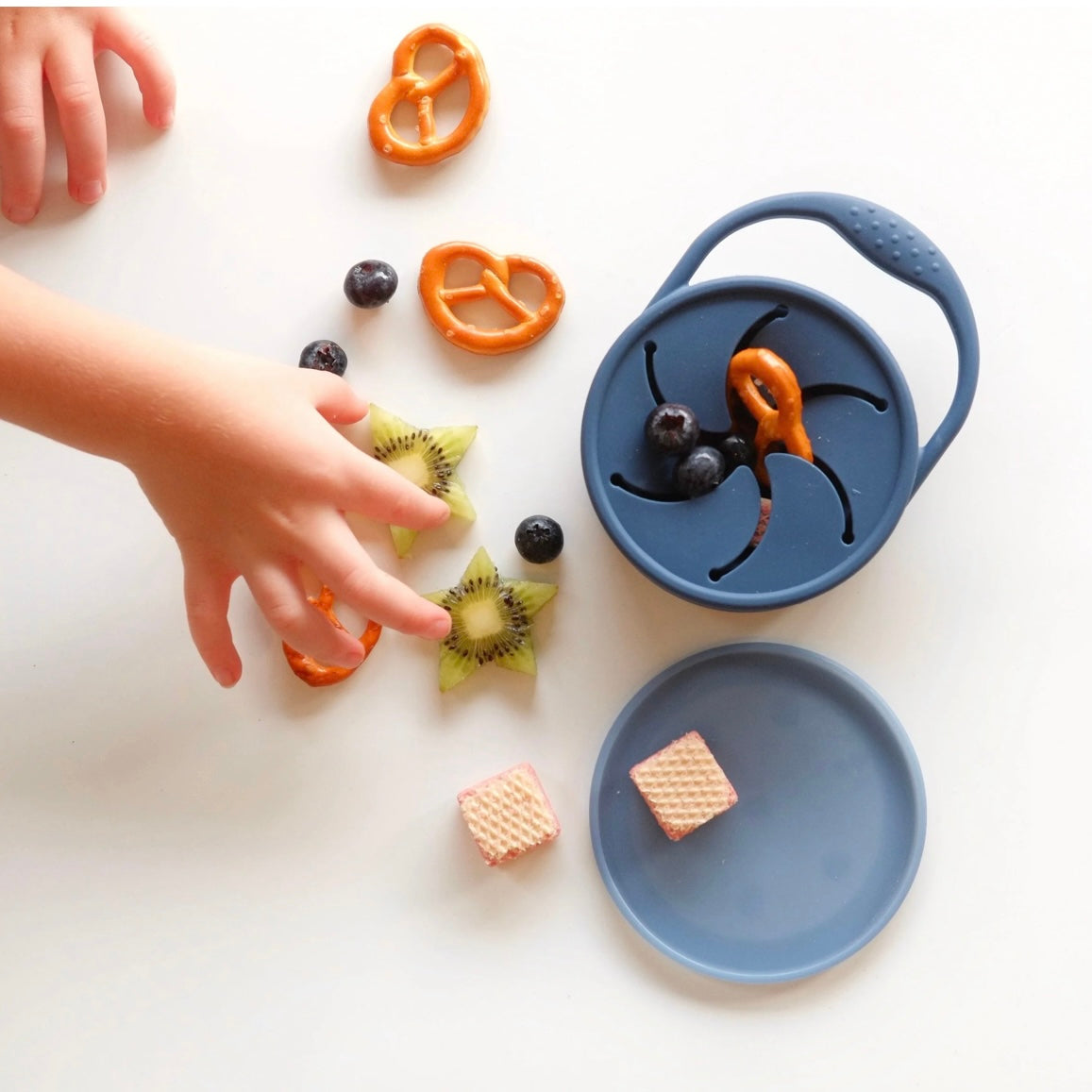 Navy Collapsable Snack Pot