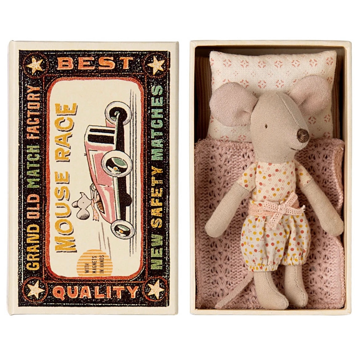 Maileg Little Sister Mouse in a Matchbox