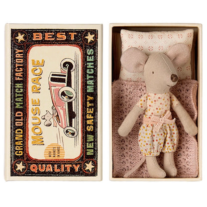 Maileg Little Sister Mouse in a Matchbox