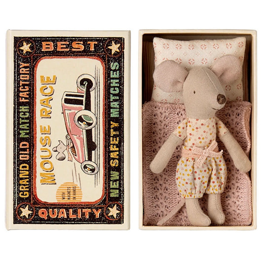Maileg Little Sister Mouse in a Matchbox