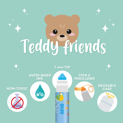 Legami Teddy Friends Marker Pens