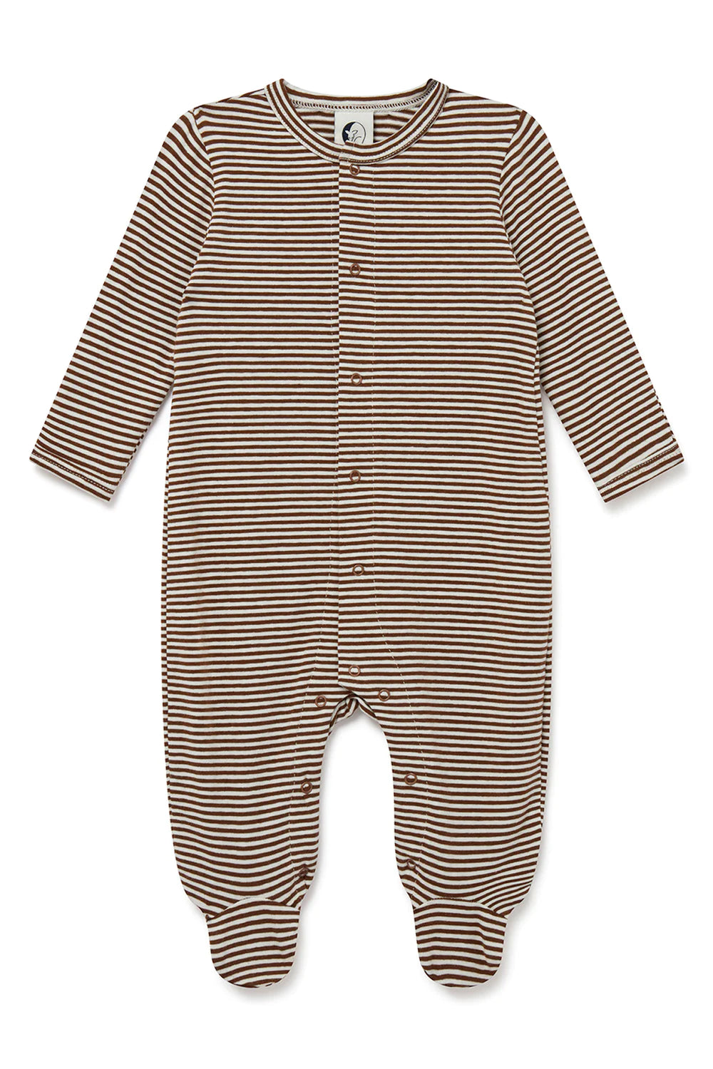 Baby Sleepsuit Chocolate Stripe