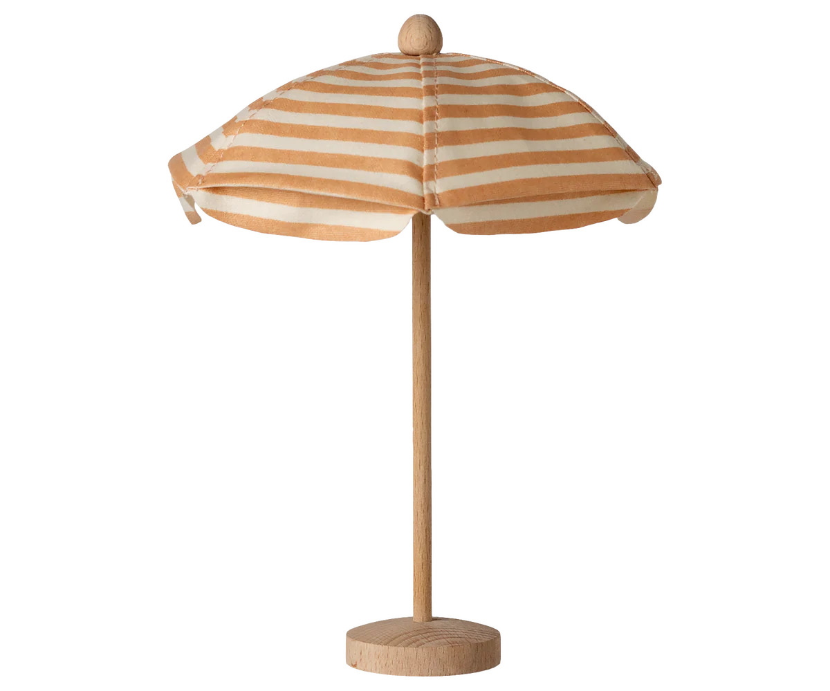 Maileg Mouse Beach Umbrella - Soft Coral