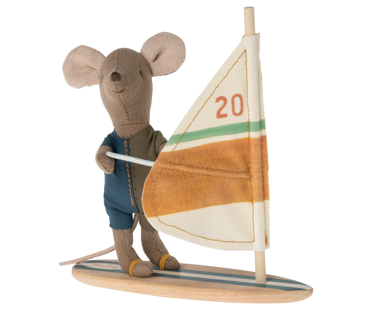 Maileg Little Brother Windsurfer Beach Mouse