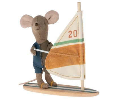 Maileg Little Brother Windsurfer Beach Mouse