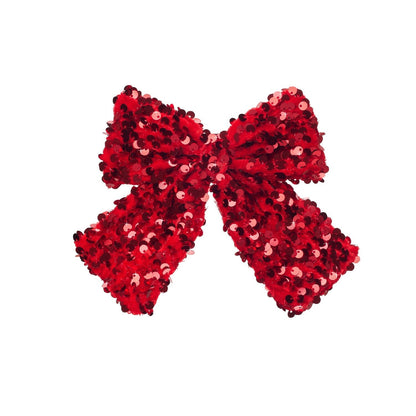 Red Sequin Bow Clip