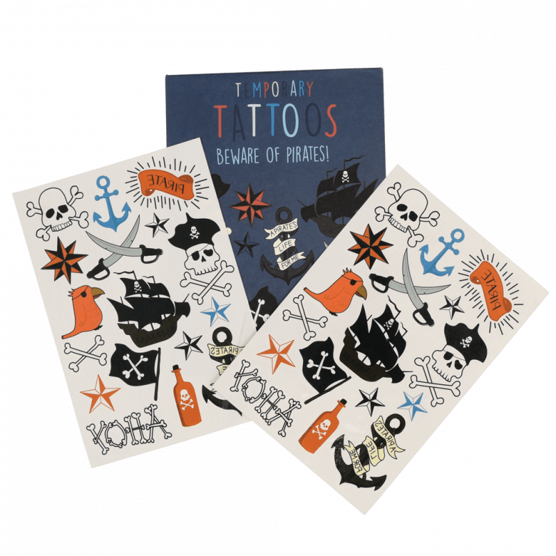 Temporary Tattoos - Beware of the Pirates