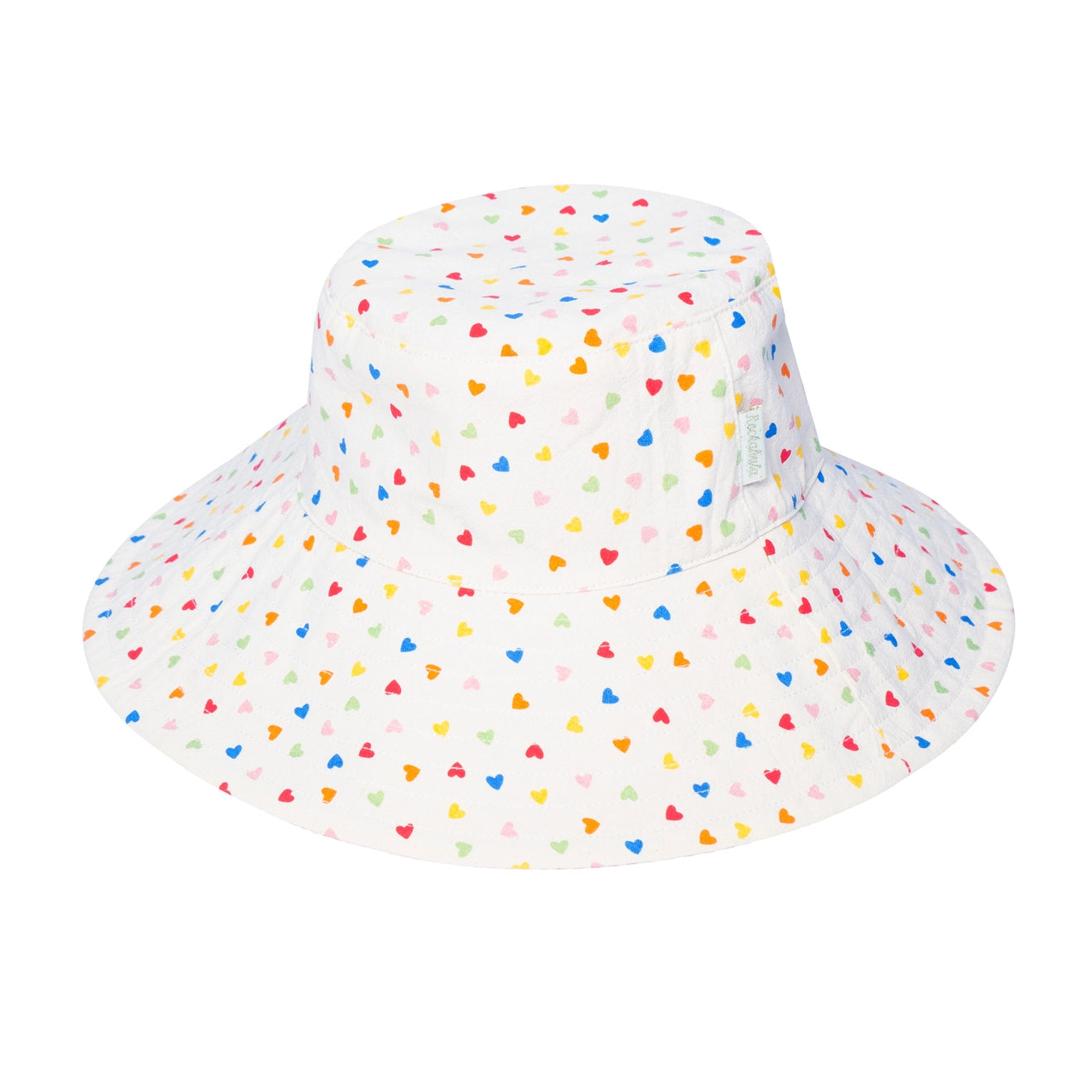 Rainbow Hearts Reversible Sun Hat 3-6 years