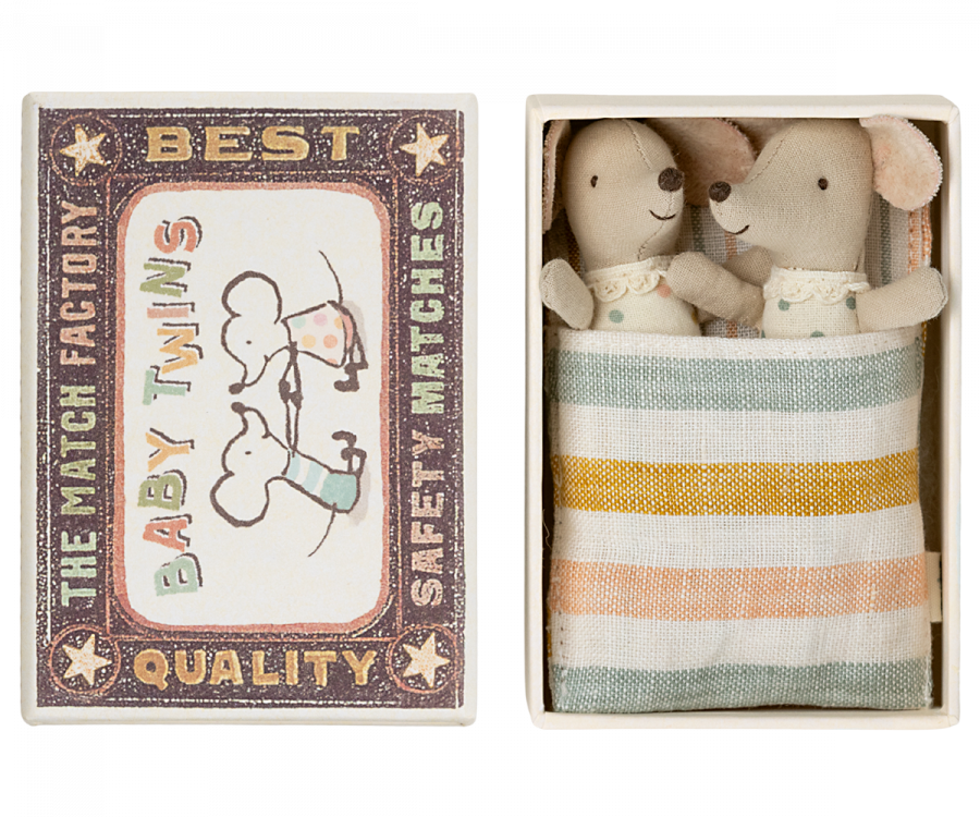 Maileg Twin Mice in a Matchbox