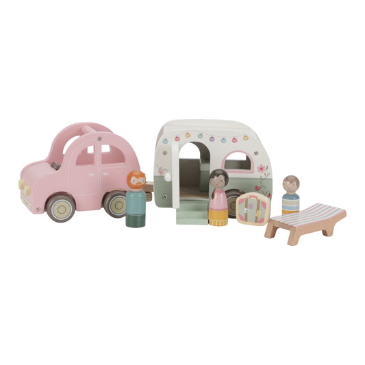 Little Dutch Toy Car with Caravan