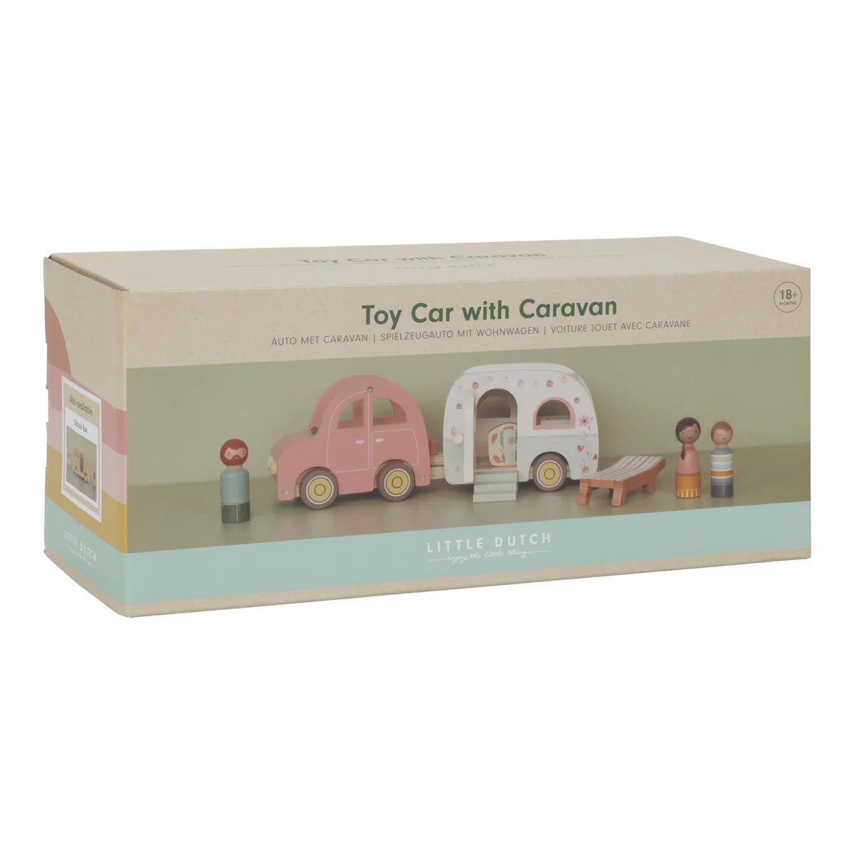 Little Dutch Toy Car with Caravan