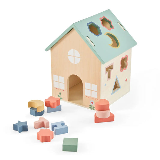 Just Bee Kids Wooden Shape Sorter House