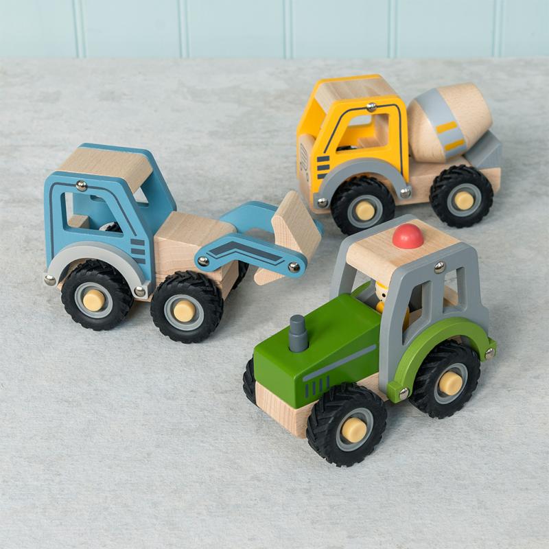 Wooden Push Along Vehicle - Mixer Truck