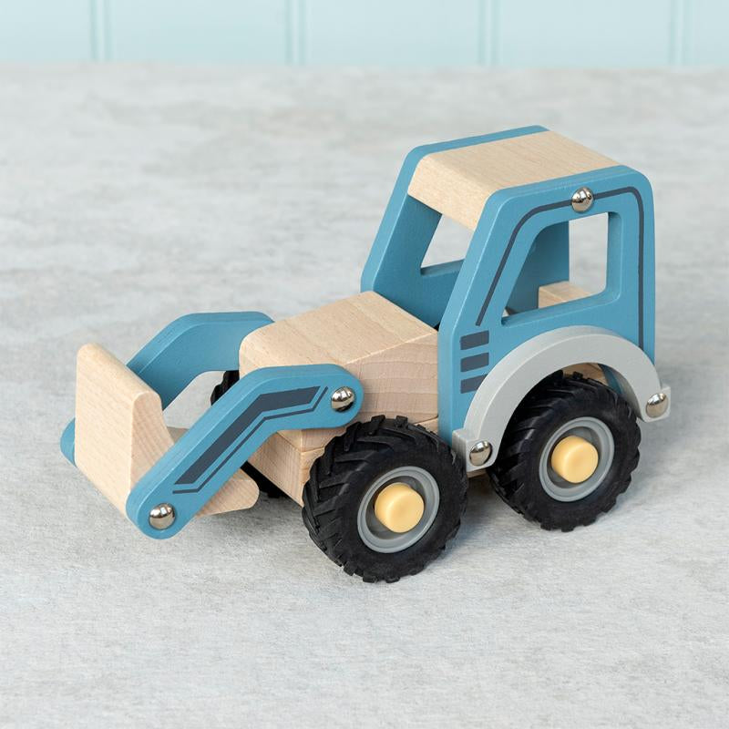 Wooden Push Along Vehicle - Digger