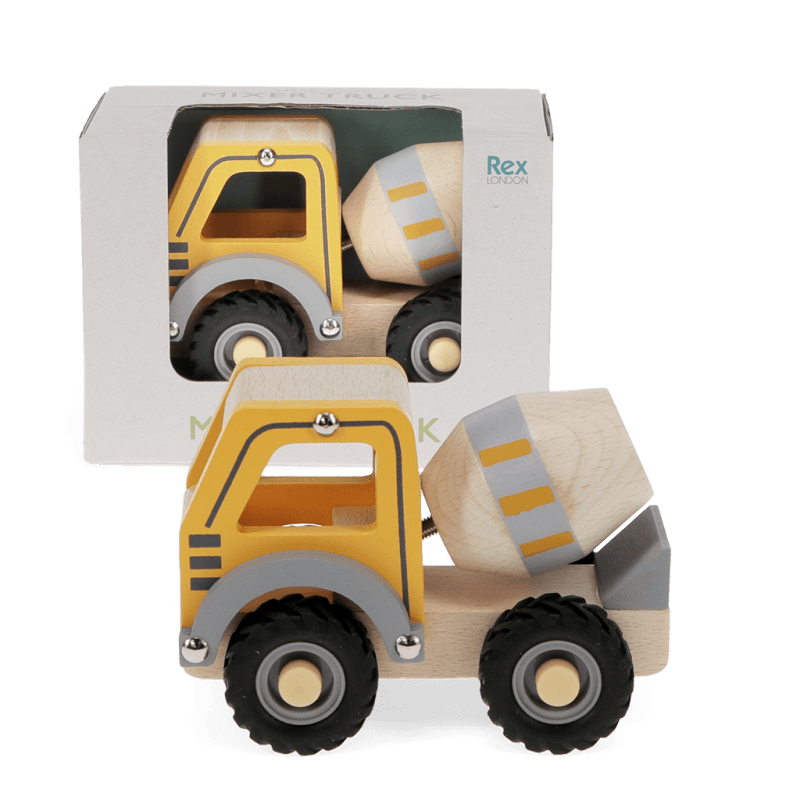 Wooden Push Along Vehicle - Mixer Truck