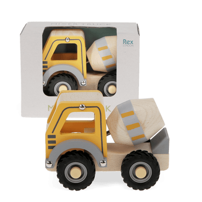 Wooden Push Along Vehicle - Mixer Truck