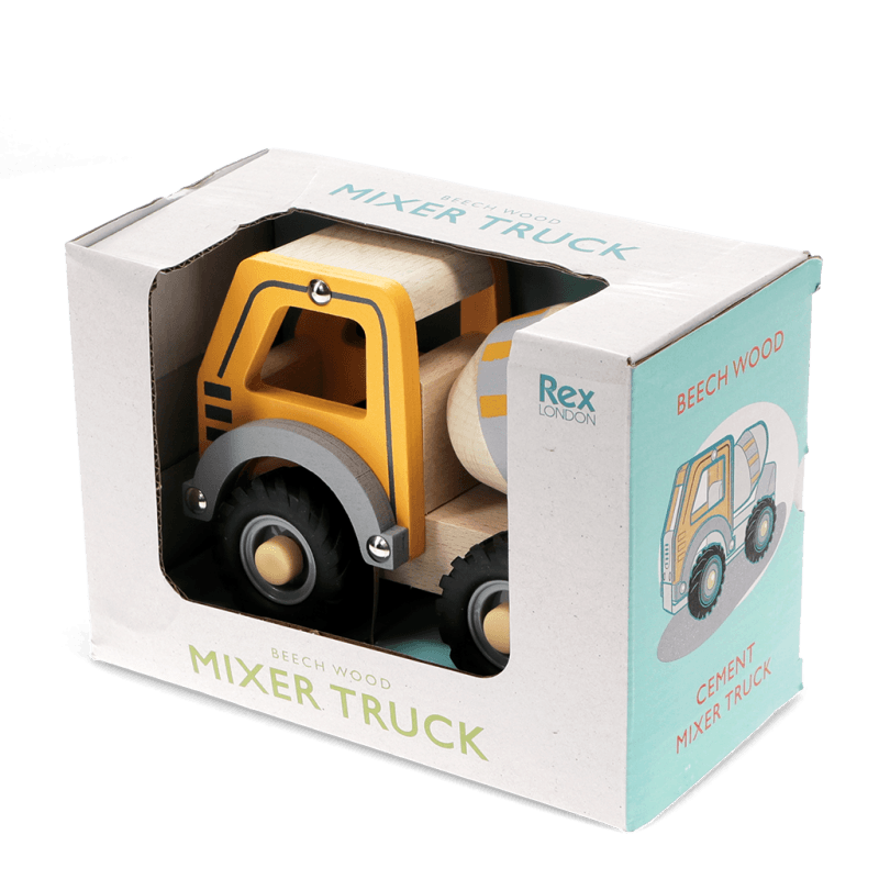 Wooden Push Along Vehicle - Mixer Truck