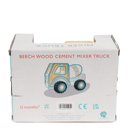 Wooden Push Along Vehicle - Mixer Truck