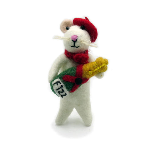 Mouse avec Beret et Fizz Christmas Tree Decoration