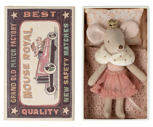 Maileg Princess Little Sister Mouse in a Matchbox