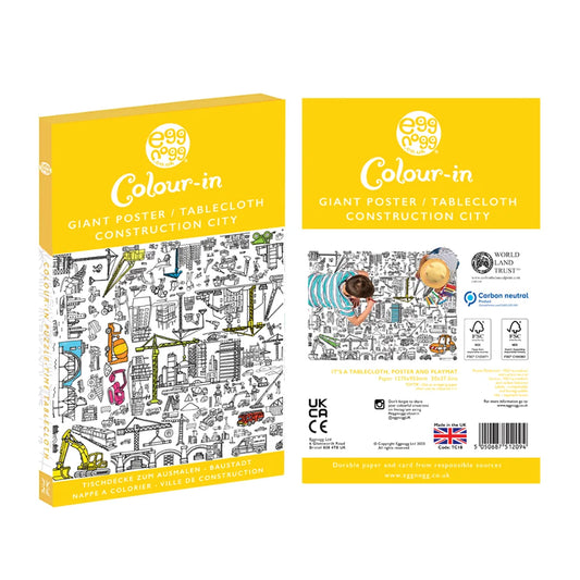 Giant colouring in poster/tablecloth - Construction City