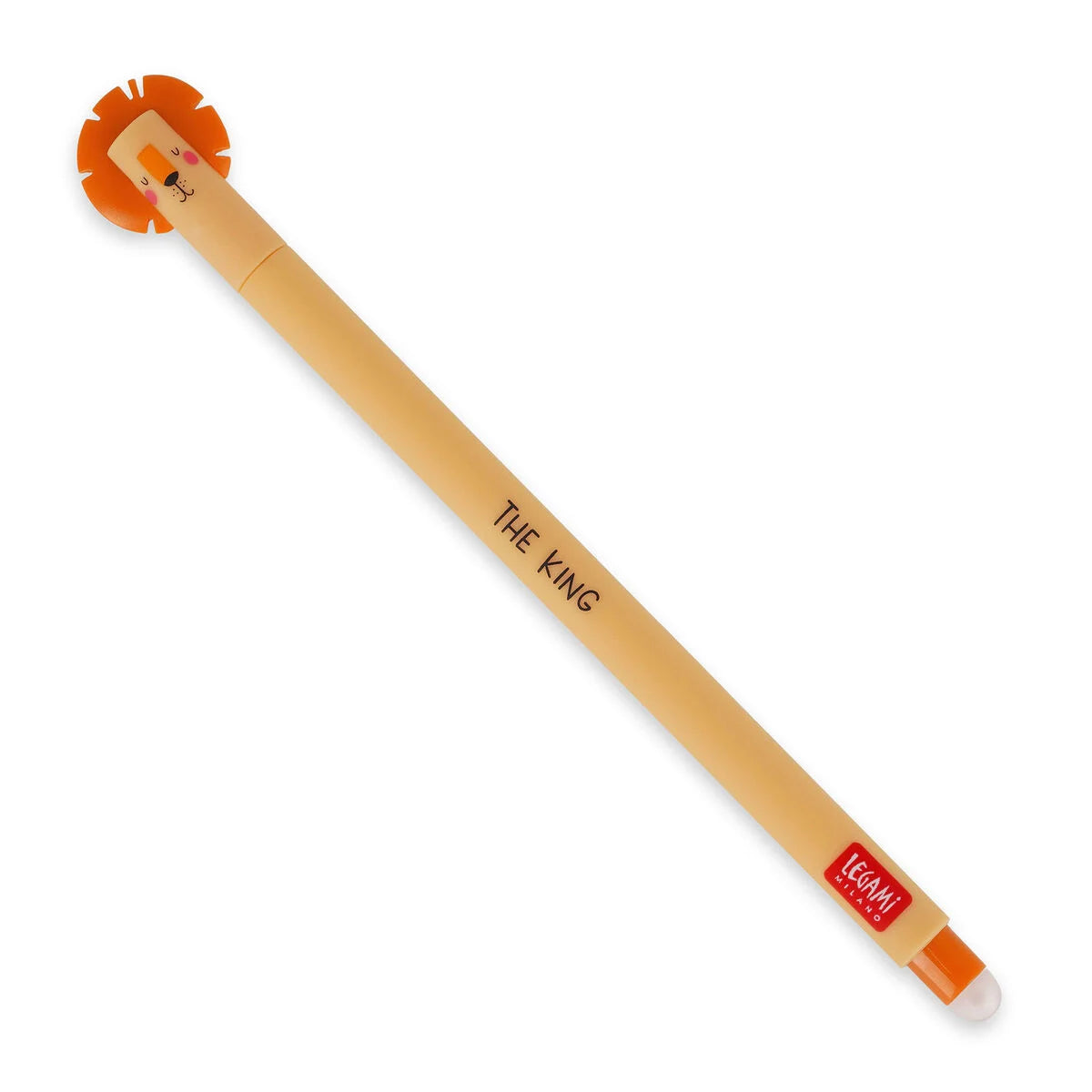 Legami Erasable Lion Pen - Orange Ink