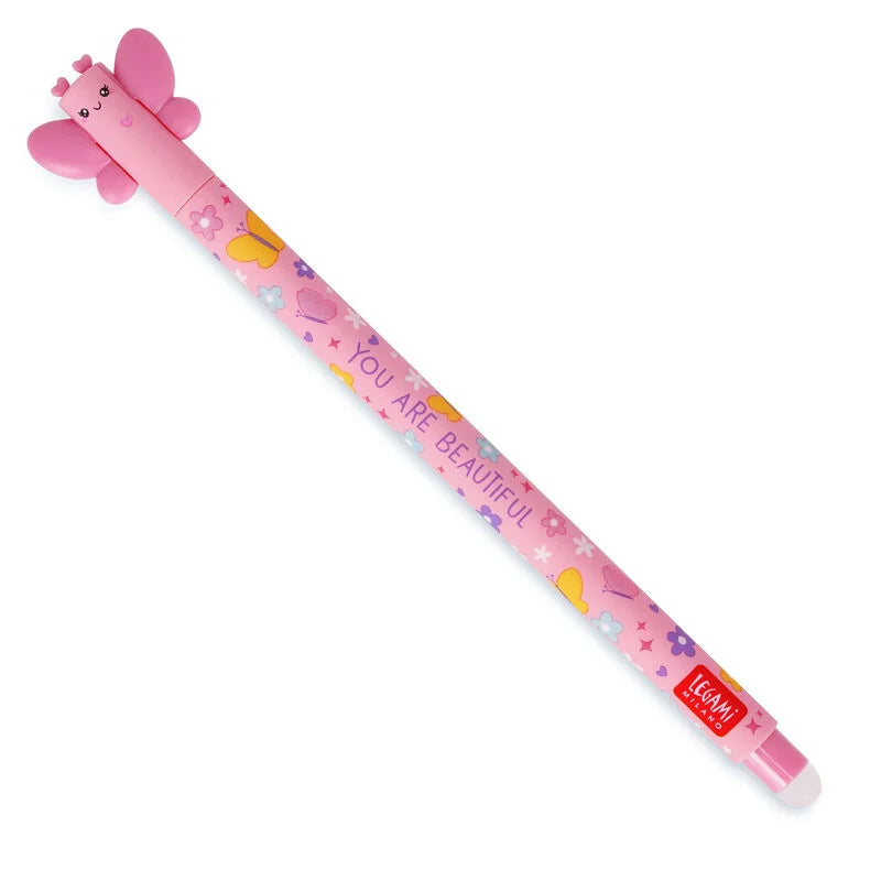 Legami Erasable Butterfly Pen - Pink Ink