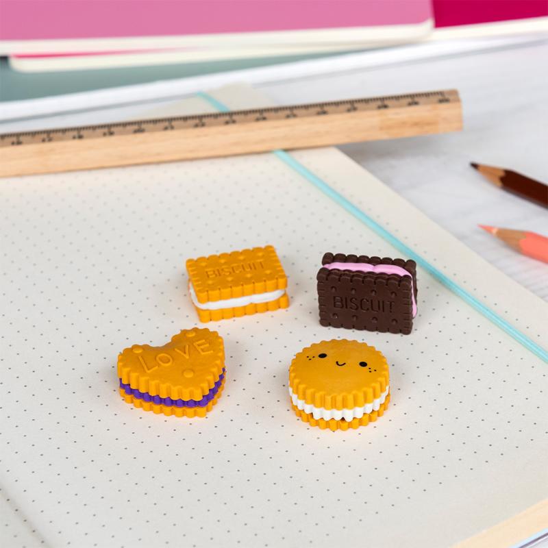 Biscuit Erasers (Set of 4)