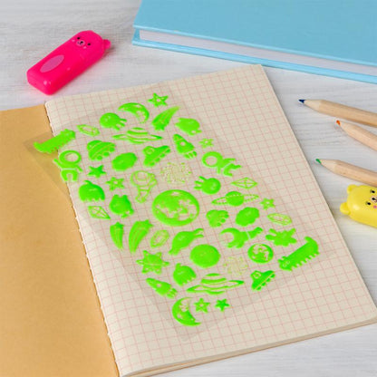 3D Puffy Stickers - Space (Glow in the dark)