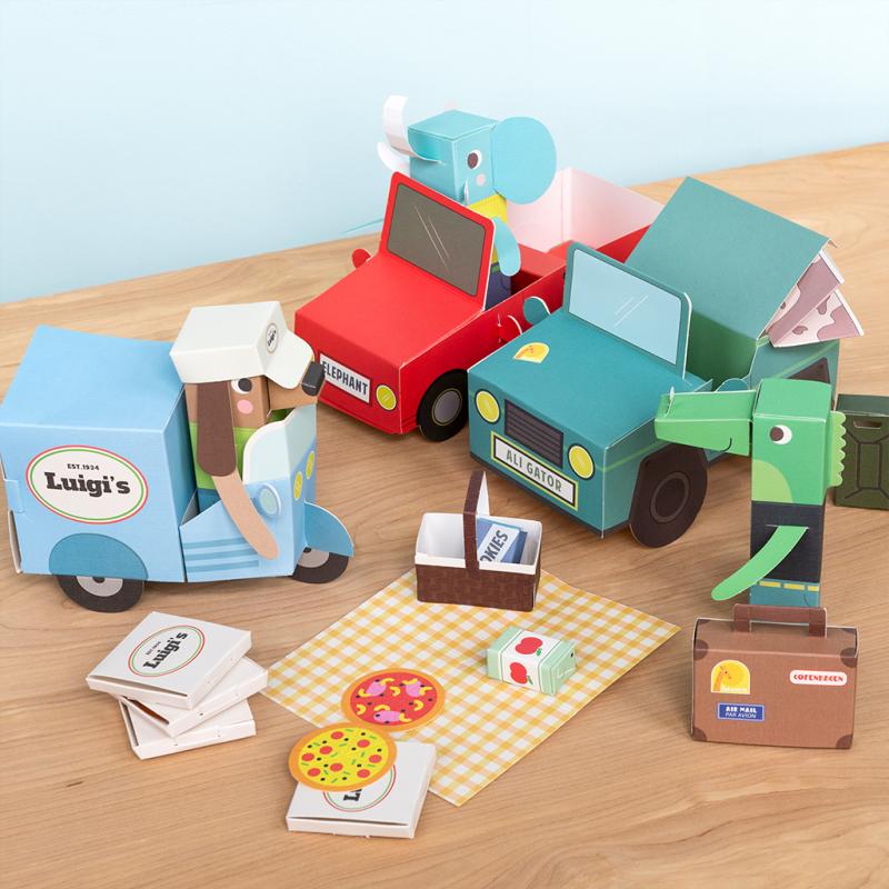 Make Your Own 3D Card Animal Play Set