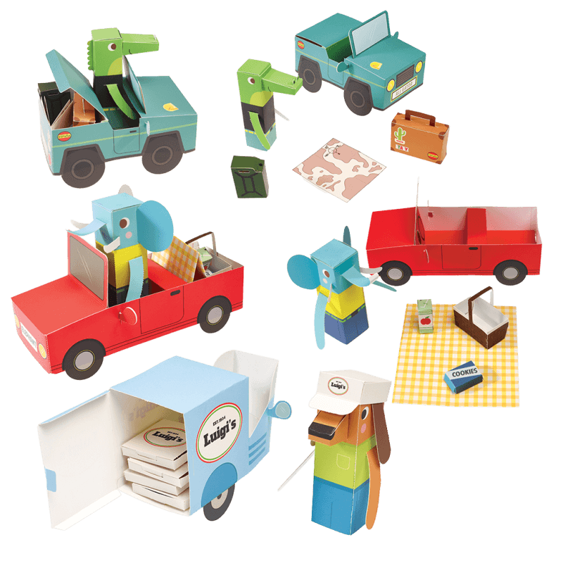 Make Your Own 3D Card Animal Play Set