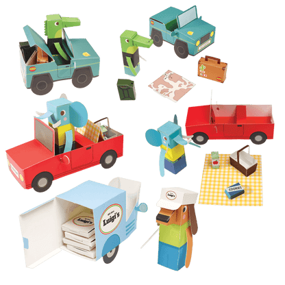 Make Your Own 3D Card Animal Play Set