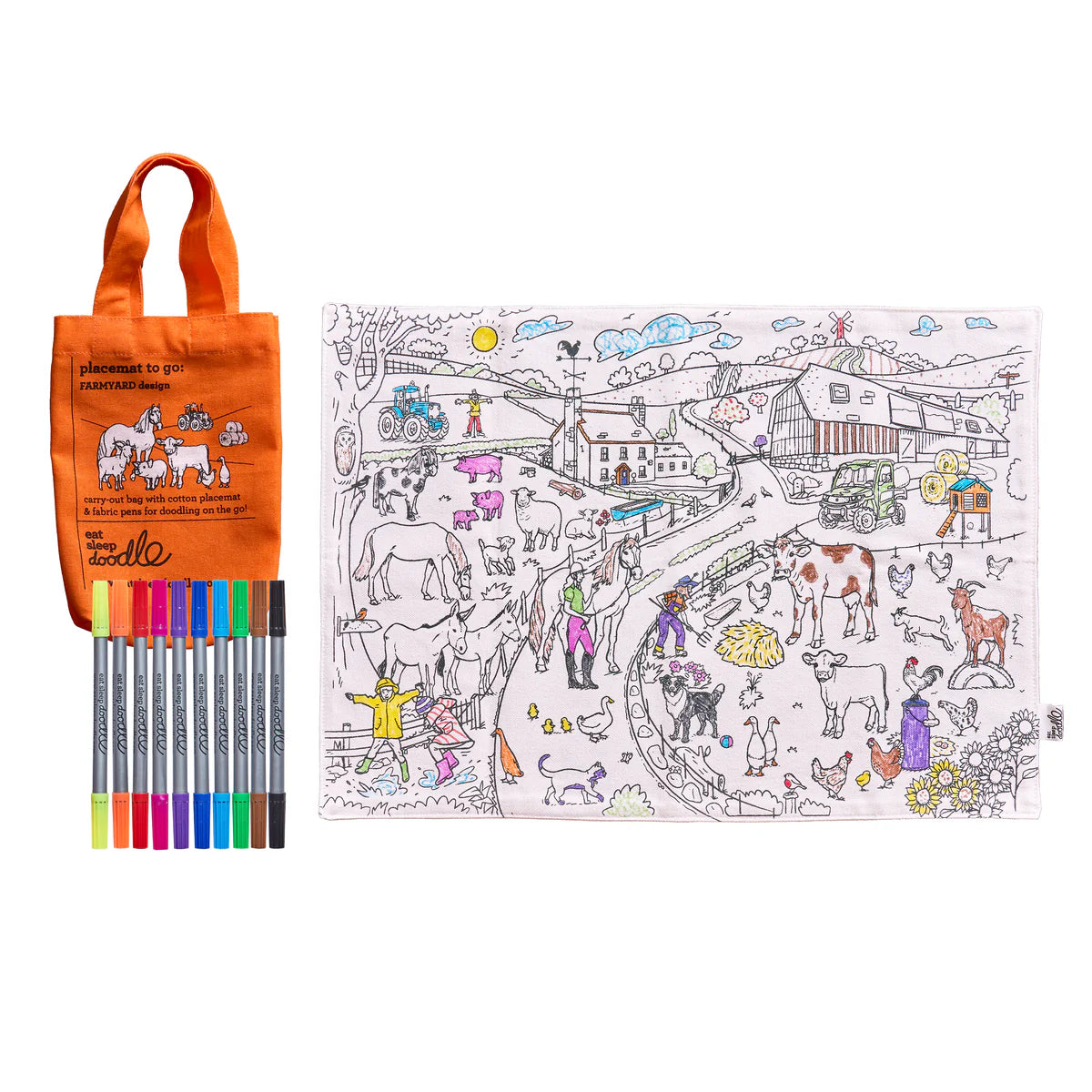 Farmyard Colouring Placemat