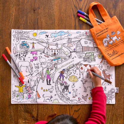 Farmyard Colouring Placemat