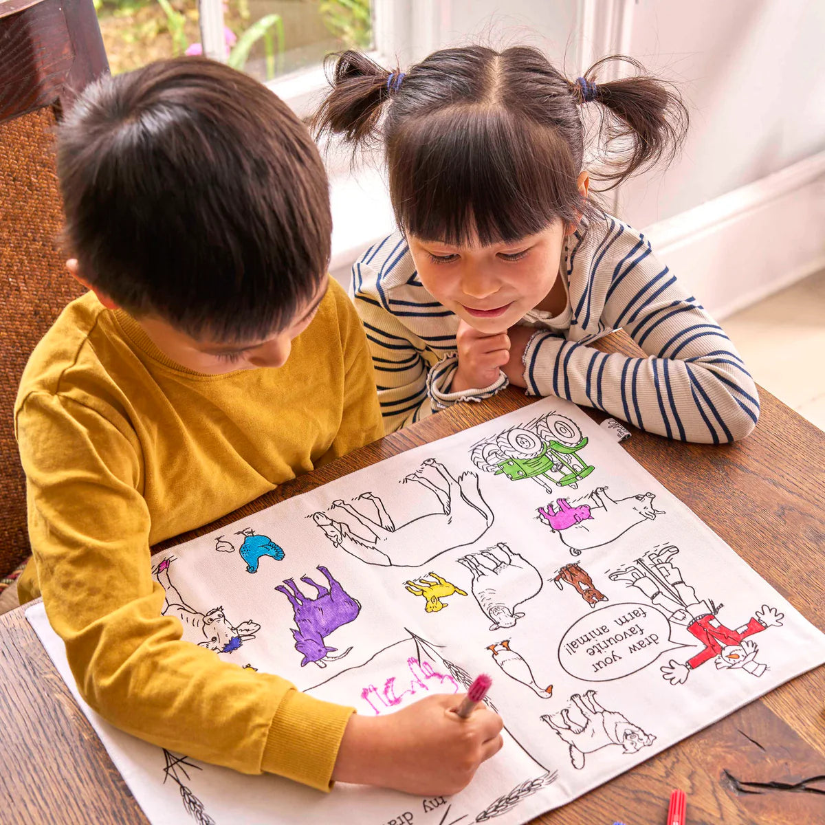 Farmyard Colouring Placemat